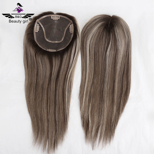 High Quality Woman Topper Human Hair Mono Toupee for Women Natural Straight Cuticle Remy Har