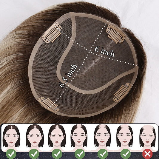 High Quality Woman Topper Human Hair Mono Toupee for Women Natural Straight Cuticle Remy Har