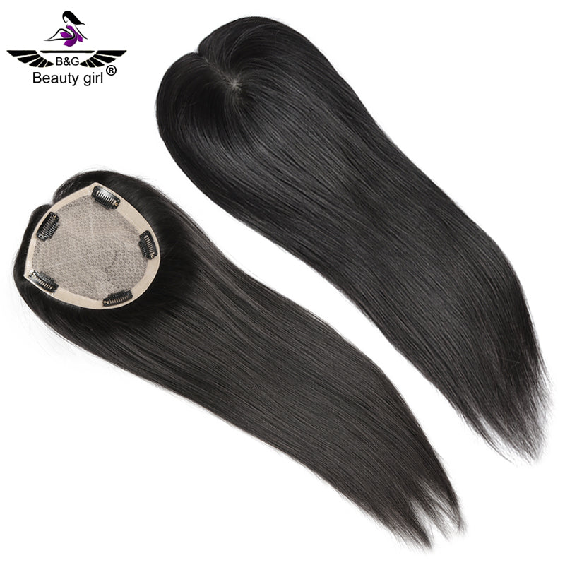 Best Selling High Quality Clip in Silk Top Hair Replacement Women Topper Wig Indian Remy Human Hair Toupee
