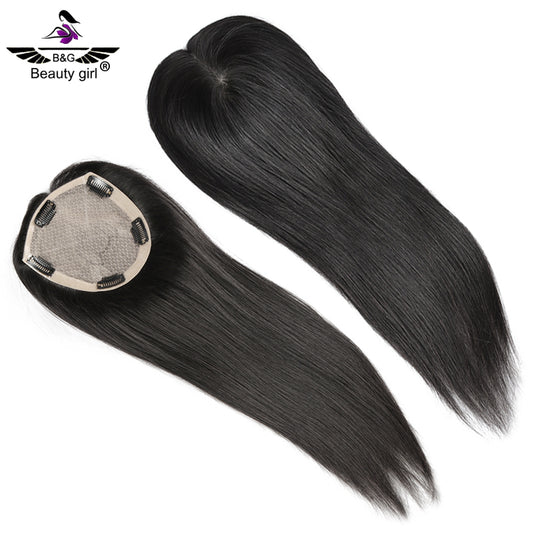 Best Selling High Quality Clip in Silk Top Hair Replacement Women Topper Wig Indian Remy Human Hair Toupee
