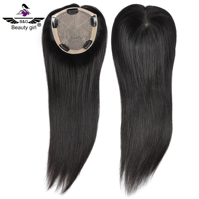 Best Selling High Quality Clip in Silk Top Hair Replacement Women Topper Wig Indian Remy Human Hair Toupee