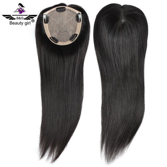Best Selling High Quality Clip in Silk Top Hair Replacement Women Topper Wig Indian Remy Human Hair Toupee