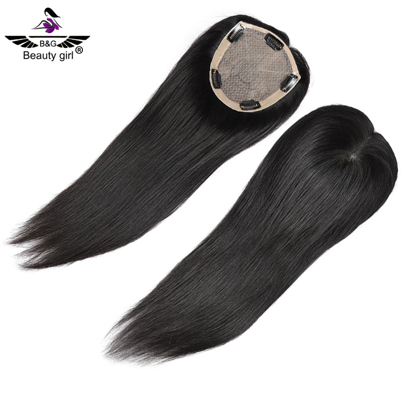 Best Selling High Quality Clip in Silk Top Hair Replacement Women Topper Wig Indian Remy Human Hair Toupee