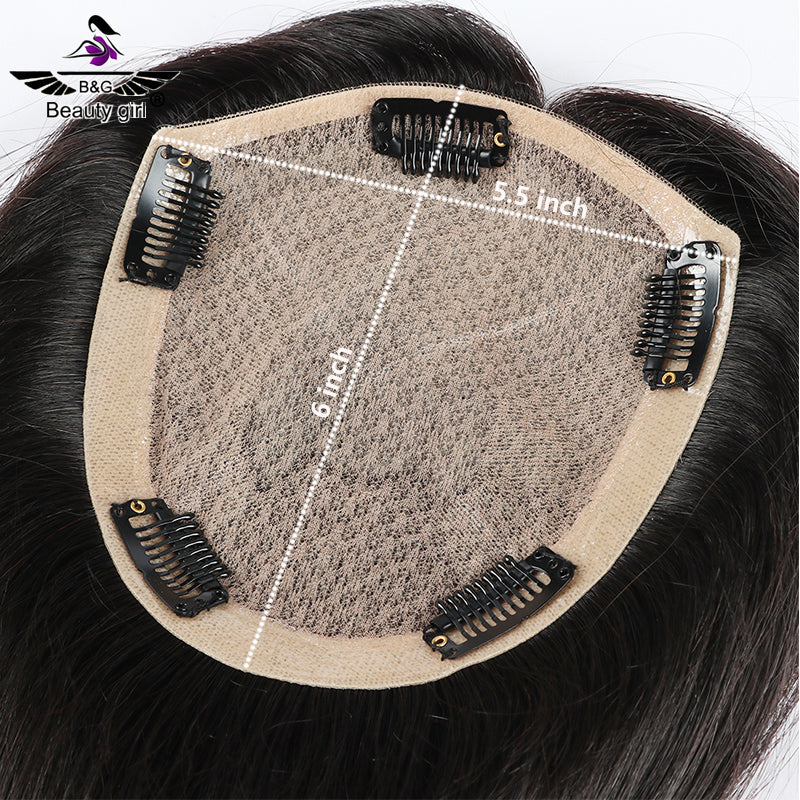 Best Selling High Quality Clip in Silk Top Hair Replacement Women Topper Wig Indian Remy Human Hair Toupee