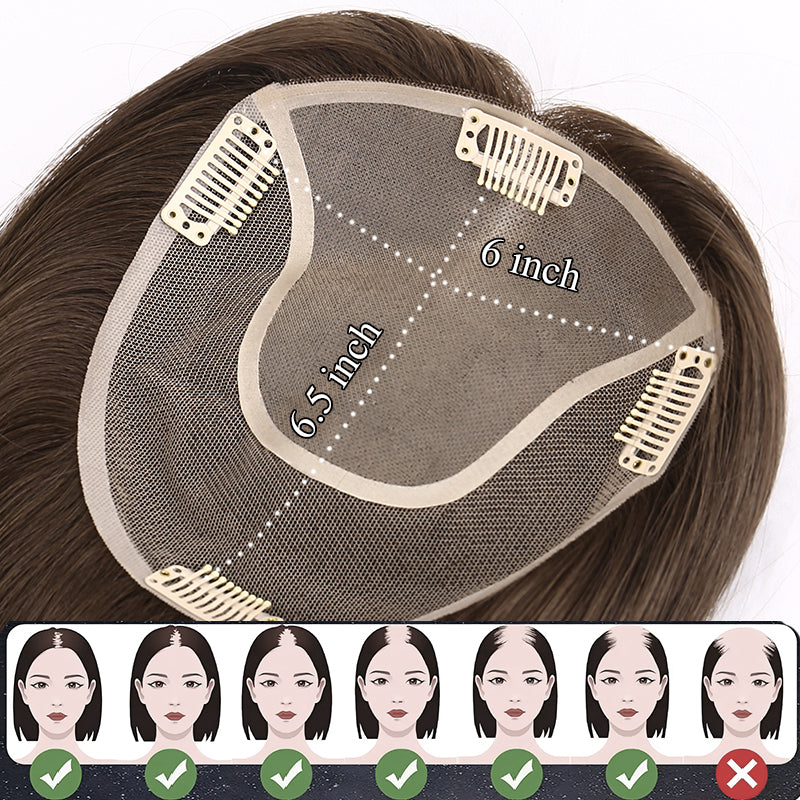 Woman Topper Human Hair Mono Toupee for Women Natural Straight European Cuticle Remy Hair Pieces