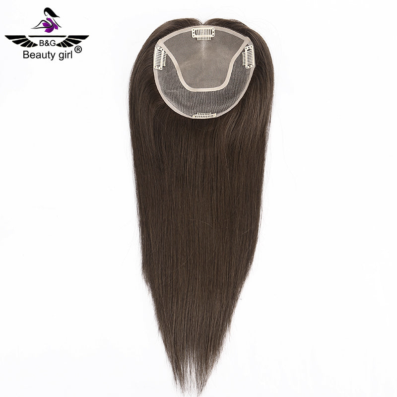 Woman Topper Human Hair Mono Toupee for Women Natural Straight European Cuticle Remy Hair Pieces
