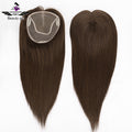 Top Quality Dark Brown Highlighted Long Mono Hair Toppers for Women Human Hair Cuticle Aligned Virgin Human Hair Toupee