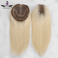 High Quality Blonde Mono Human Hair Topper for Women 6x6.5 Mono Toupee European Remy Hair Topper Hairpieces