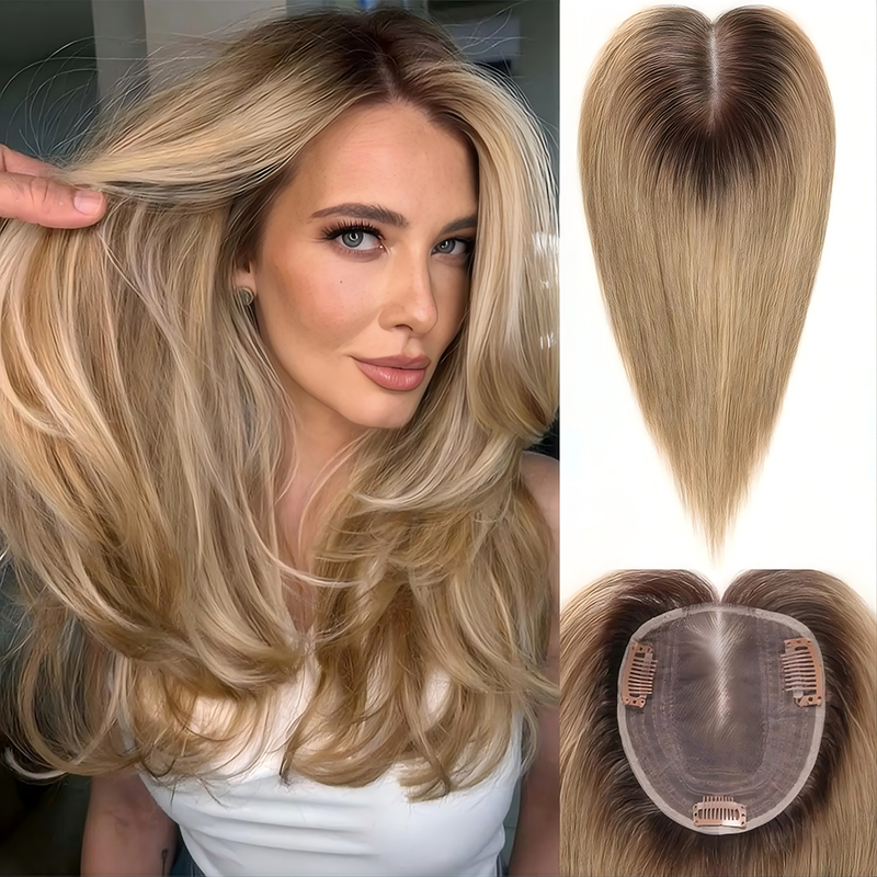 High Quality Woman Topper Human Hair Mono Toupee for Women Natural Straight Cuticle Remy Har