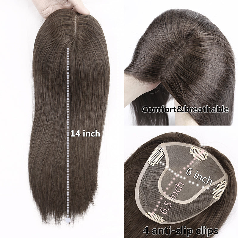 Woman Topper Human Hair Mono Toupee for Women Natural Straight European Cuticle Remy Hair Pieces