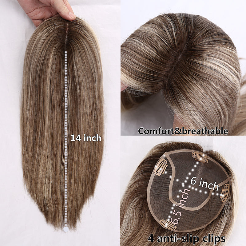 High Quality Woman Topper Human Hair Mono Toupee for Women Natural Straight Cuticle Remy Har