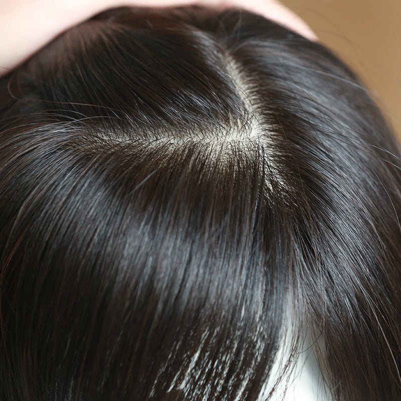 Best Selling High Quality Clip in Silk Top Hair Replacement Women Topper Wig Indian Remy Human Hair Toupee